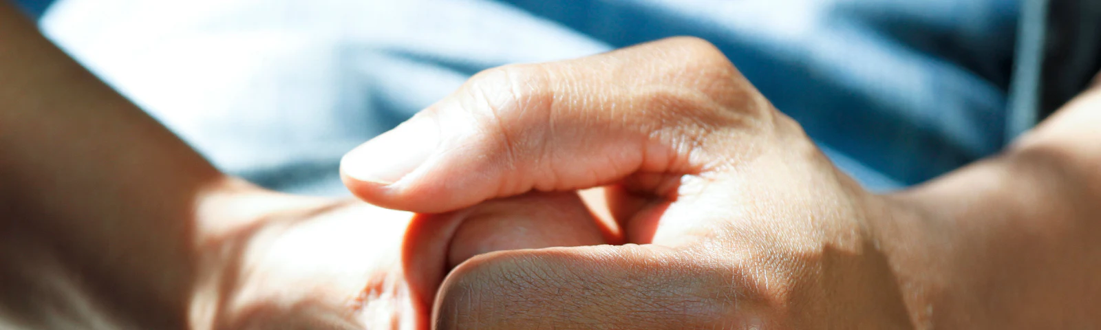 Close-up of a pair of hands held together